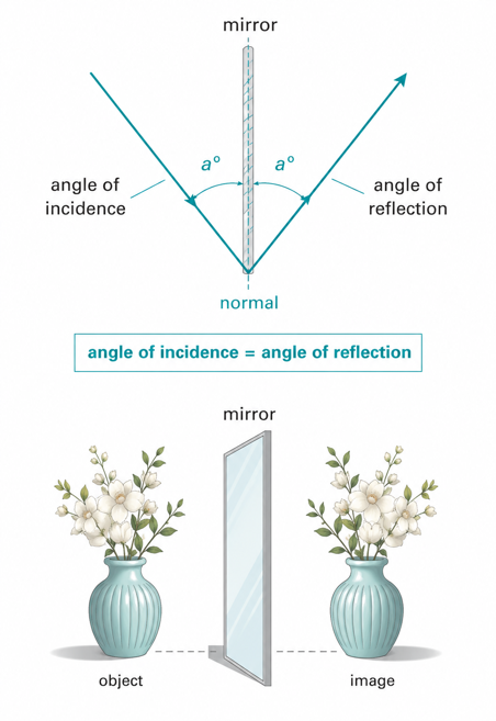 反射 (Reflection) 幾何示意圖